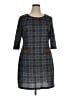Connected Apparel Tweed Gray Casual Dress Size 14 - photo 1