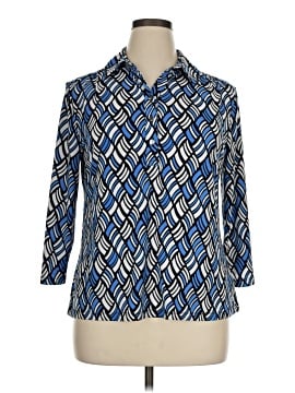 212 Collection 3/4 Sleeve Button Down Shirt