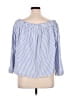 Gap Blue 3/4 Sleeve Blouse Size XL - photo 2