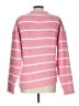 J.Crew Factory Store 100% Polyester Stripes Pink Pullover Sweater Size L - photo 2
