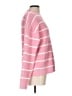 J.Crew Factory Store 100% Polyester Stripes Pink Pullover Sweater Size L - photo 4