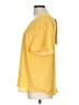 Lush 100% Polyester Polka Dots Yellow Short Sleeve Blouse Size L - photo 5