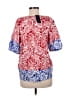 Tommy Hilfiger Red Short Sleeve Blouse Size M - photo 2