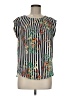 Sweet Rain 100% Polyester Gray Short Sleeve Blouse Size M - photo 1