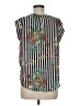 Sweet Rain 100% Polyester Gray Short Sleeve Blouse Size M - photo 2