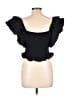 Ramy Brook Black Short Sleeve Top Size XL - photo 2
