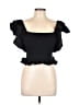 Ramy Brook Black Short Sleeve Top Size XL - photo 1