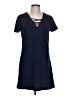 Hippie Rose Solid Blue Casual Dress Size L - photo 1