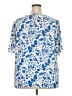 Monday Fun 100% Polyester Blue Short Sleeve Blouse Size 2X - photo 2
