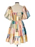 Entro 100% Polyester Color Block Yellow Casual Dress Size L - photo 2