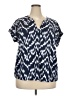 Bobeau Blue Short Sleeve Blouse Size 2X - photo 1