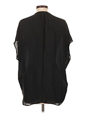 Vince. Short Sleeve Silk Top (view 2)