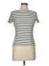 Cyrus Stripes Ivory Short Sleeve Turtleneck Size L - photo 1