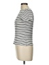 Cyrus Stripes Ivory Short Sleeve Turtleneck Size L - photo 5