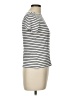 Cyrus Stripes Ivory Short Sleeve Turtleneck Size L - photo 4