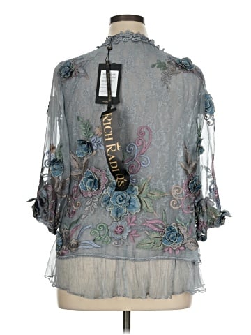 Rich Radi Q's 3/4 Sleeve Silk Top (view 2)
