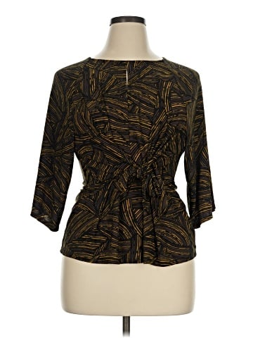 Black Label by Evan Picone 3/4 Sleeve Blouse (view 1)