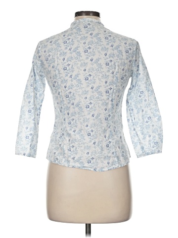 Camaieu 3/4 Sleeve Button-Down Shirt (view 2)