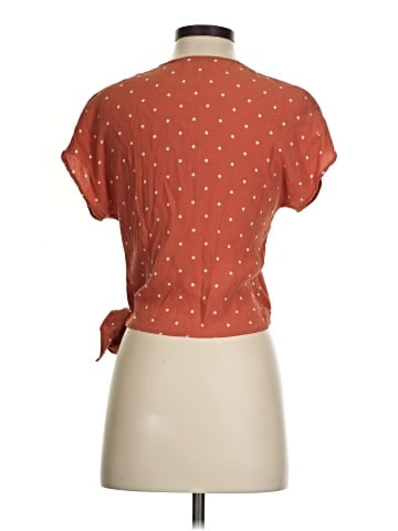 Madewell Sash-Tie Wrap Top in Polka Dot (view 2)