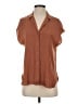 Nine West 100% Polyester Brown Short Sleeve Blouse Size S - photo 1