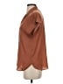 Nine West 100% Polyester Brown Short Sleeve Blouse Size S - photo 5