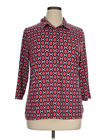 Talbots 3/4 Sleeve Button-Down Shirt (view 1)