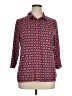 Talbots Hearts Red 3/4 Sleeve Button-Down Shirt Size XL - photo 1