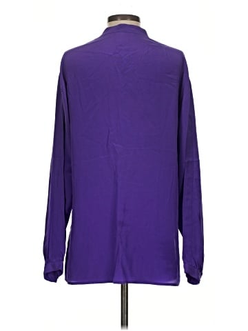 BCBGMAXAZRIA Long Sleeve Silk Top (view 2)