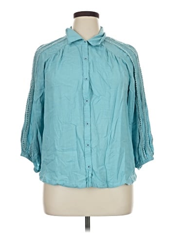 Democracy 3/4 Sleeve Button-Down Shirt (view 1)