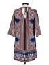 Alya 100% Polyester Paisley Blue Casual Dress Size S - photo 2