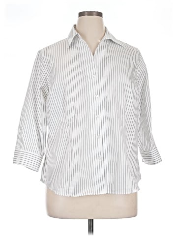 Jones New York Signature 3/4 Sleeve Button-Down Shirt (view 1)
