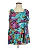 Fashion Bug 100% Polyester Teal Sleeveless Blouse Size 2X - photo 1