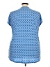 Susan Graver Blue Short Sleeve Blouse Size 2X - photo 2