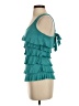 Eyeshadow Teal Sleeveless Blouse Size S - photo 5