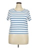 True Craft Stripes Blue Short Sleeve T-Shirt Size 2X - photo 1