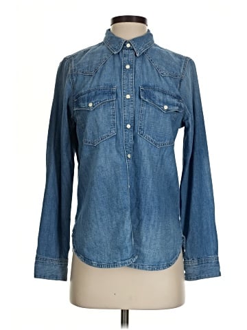 Madewell Denim Western Shirt in Lincroft Wash (view 1)