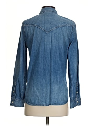 Madewell Denim Western Shirt in Lincroft Wash (view 2)