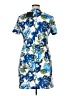 Halston Floral Blue Casual Dress Size 14 - photo 2