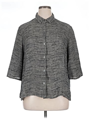 Eileen Fisher 3/4 Sleeve Button-Down Shirt (view 1)