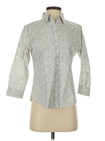 L.L.Bean 3/4 Sleeve Button-Down Shirt (view 1)