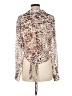 Olivaceous 100% Polyester Animal Print Brown Long Sleeve Blouse Size M - photo 2