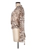 Olivaceous 100% Polyester Animal Print Brown Long Sleeve Blouse Size M - photo 5