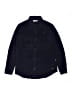 Zara 100% Baumwolle Chevron-herringbone Blue Long Sleeve Button-Down Shirt Size 13 - 14 - photo 1