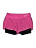Nike 100% Polyester Color Block Pink Athletic Shorts Size S - photo 1