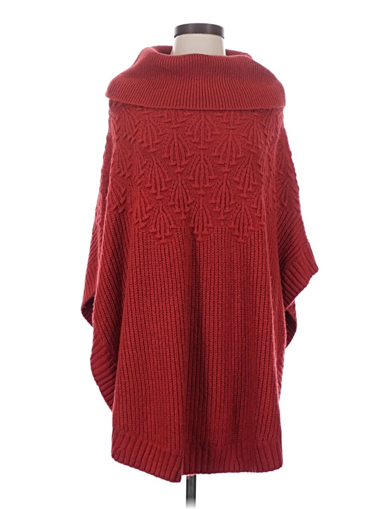 Pre-owned Talbots Poncho In Red