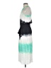A.L.C. 100% Silk Tie-dye Teal Casual Dress Size 2 - photo 5
