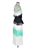 A.L.C. 100% Silk Tie-dye Teal Casual Dress Size 2 - photo 4