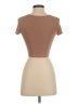 Zara Solid Brown Tan Short Sleeve Turtleneck Size S - photo 2