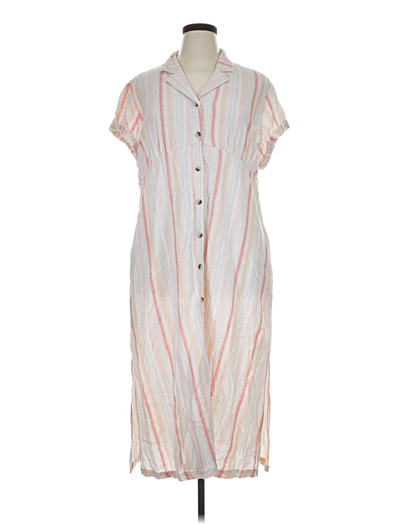Pre-owned Terra & Sky Casual Dress In Ivory