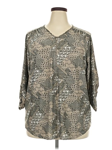NY Collection 3/4 Sleeve Blouse (view 1)